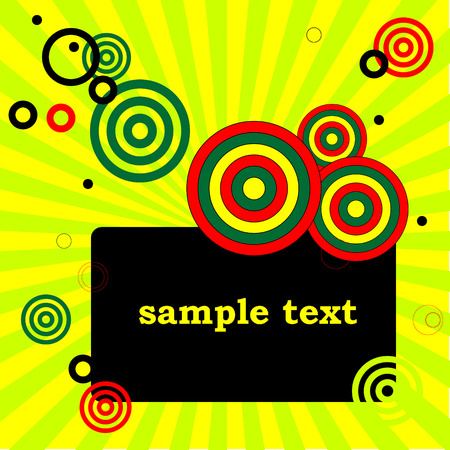 Vector retro yellow modern flyerのイラスト素材