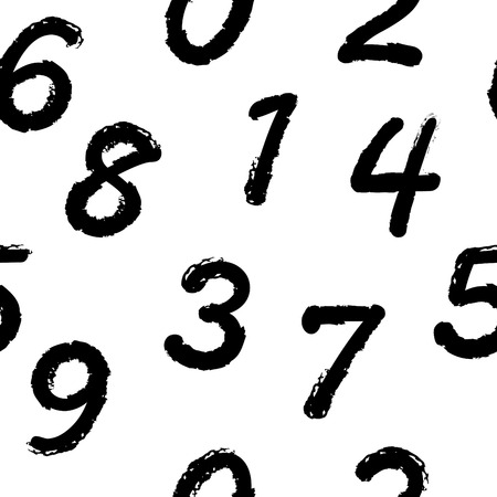 Numbers. Seamless vector wallpaperのイラスト素材