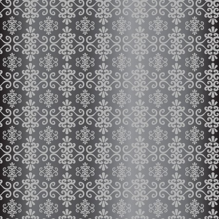 Seamless black and white ornament patternのイラスト素材