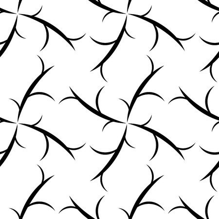 Seamless black and white ornament patternのイラスト素材