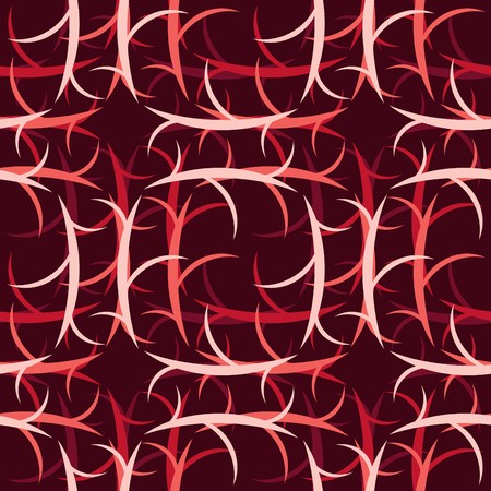 Seamless red abstract swirl patternのイラスト素材