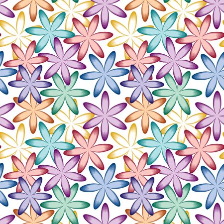 Vivid colorful repeating flower backgroundのイラスト素材