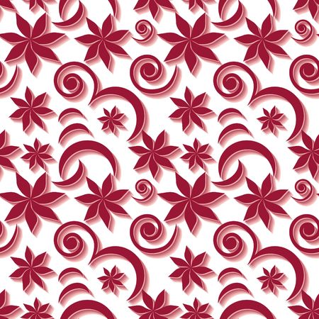 Seamless brown floral wallpaperのイラスト素材