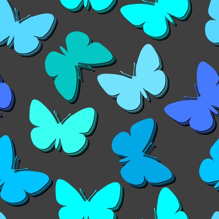 Seamless  wallpaper with butterflyのイラスト素材