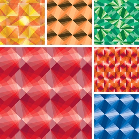 Set of seamless pattern with tilesのイラスト素材