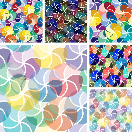 Vivid colorful repeating abstract seamless backgroundsのイラスト素材
