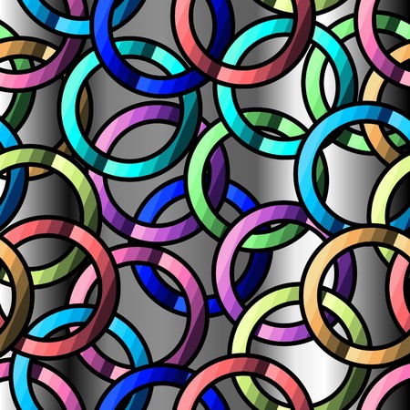 Retro vivid seamless circle backgroundのイラスト素材