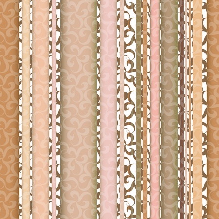 Seamless ornament pattern with vertical line elementsのイラスト素材