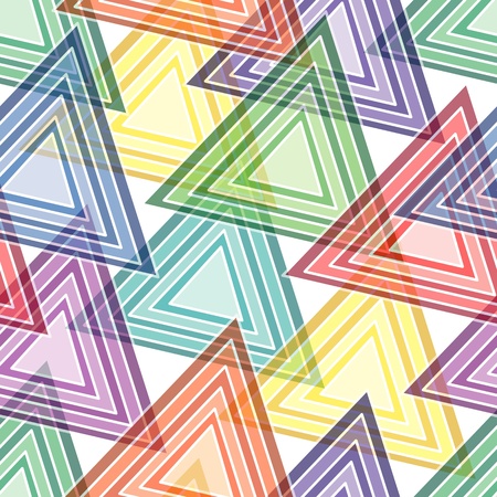Retro vivid seamless background with multicolor trianglesのイラスト素材