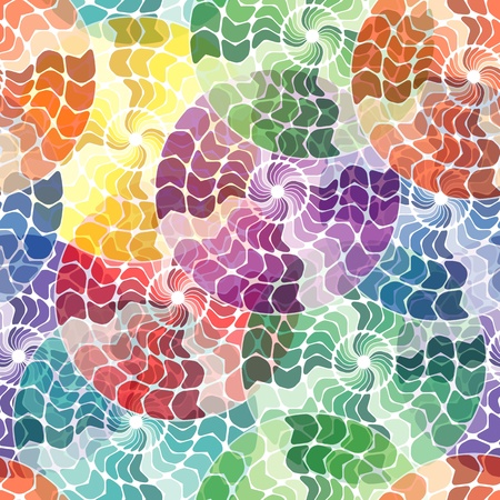 Seamless pattern with multicolor circle tilesのイラスト素材