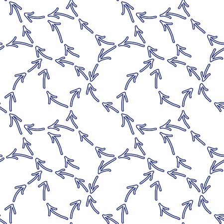 Seamless wallpaper with violet arrow signs on whiteのイラスト素材