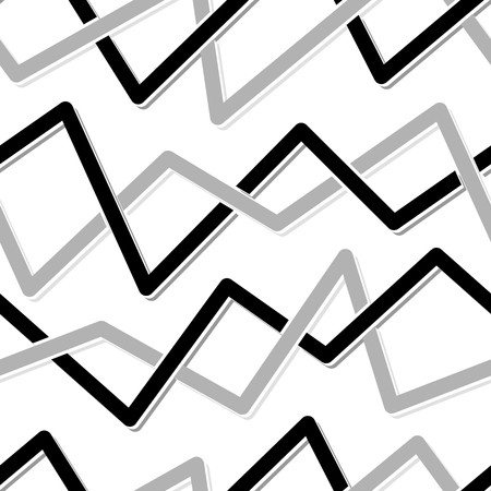 Seamless abstract pattern with black and grey lines on whiteのイラスト素材