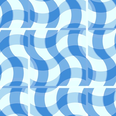 Blue wave background. Seamless patternのイラスト素材