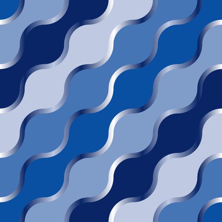 Wave background. Seamless pattern with blue elements