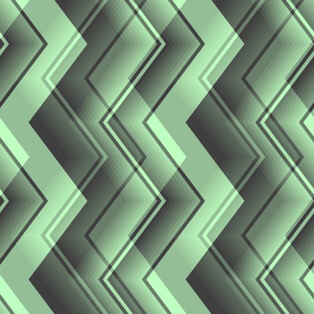 Seamless abstract pattern with green and black curved linesのイラスト素材