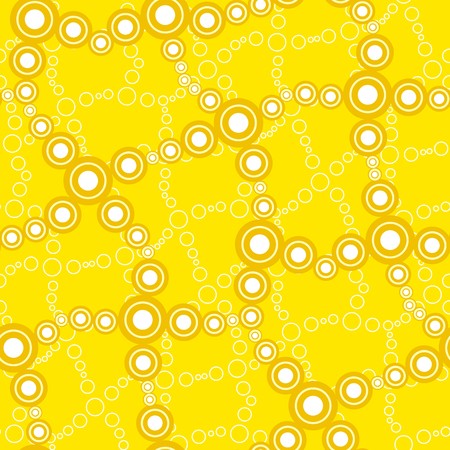 Retro seamless background with circles on yellowのイラスト素材