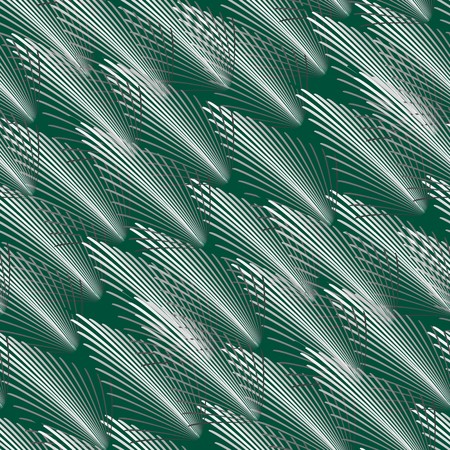 Seamless wallpaper with stylized white grass on green