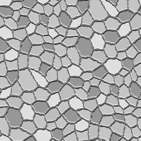 Seamless texture pattern with uncolored rugged tilesのイラスト素材