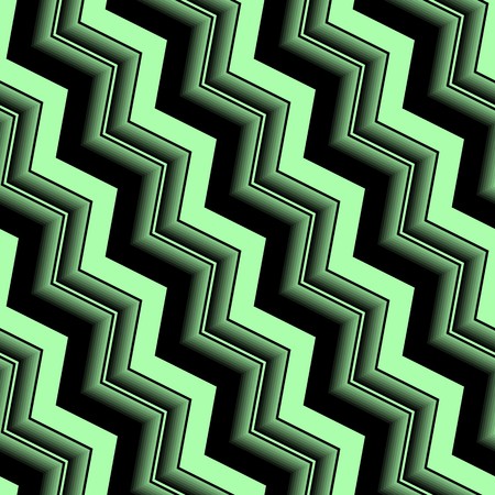 Seamless abstract pattern with green and black curved linesのイラスト素材