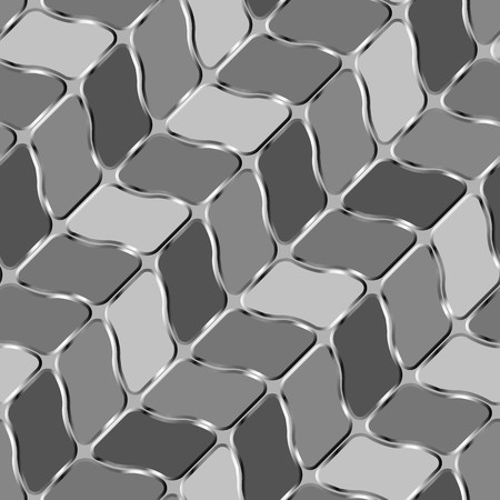 Seamless vector pattern with grey tilesのイラスト素材