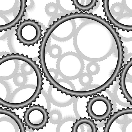 Seamless vector wallpaper of gearsのイラスト素材