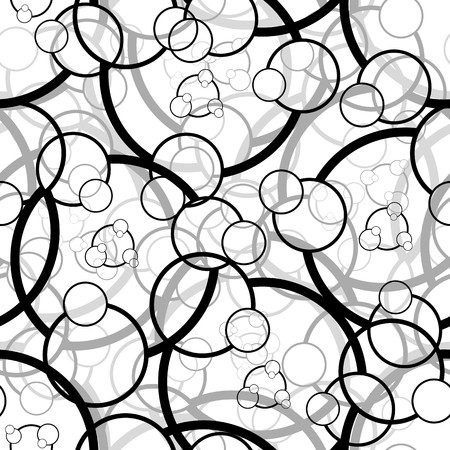 Retro black seamless circle backgroundのイラスト素材