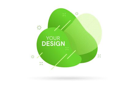 Geometric abstract sale banner isolated. Bright spring summer colors and gradients. Green color. Retail, sale promotion marketing bubble template. Simple modern design. Flat style vector illustration.のイラスト素材