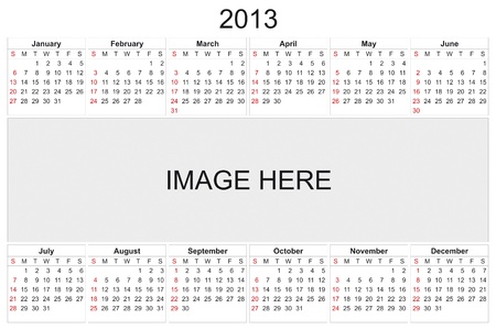 2013 calendar designed by computer using design software, with white backgroundの写真素材