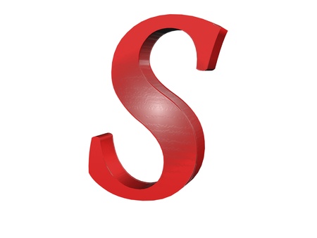 typography 3d render isolated on white backgroundの写真素材