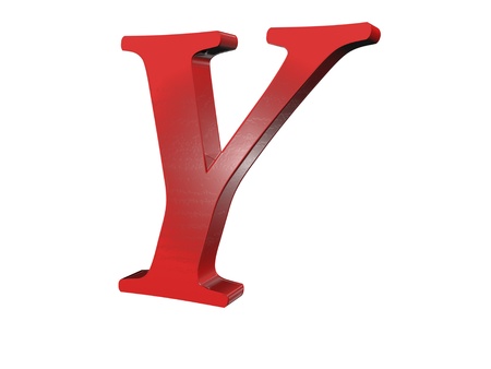 typography 3d render isolated on white backgroundの写真素材