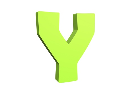 typography 3d render isolated on white backgroundの写真素材