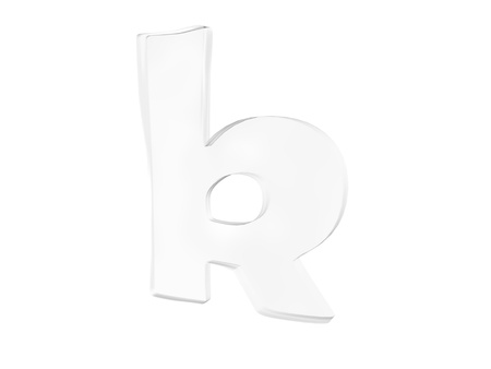 typography 3d render isolated on white backgroundの写真素材
