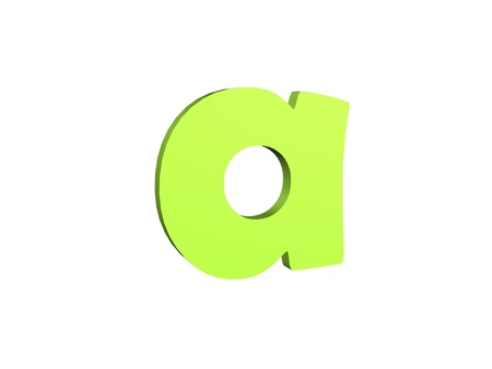 typography 3d render isolated on white backgroundの写真素材