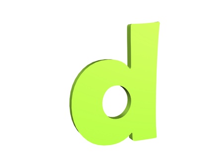 typography 3d render isolated on white backgroundの写真素材
