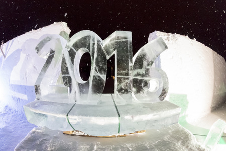 ice sculptures in icehotel in  Kiruna.