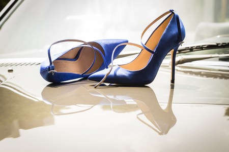 wedding shoes Brideの写真素材