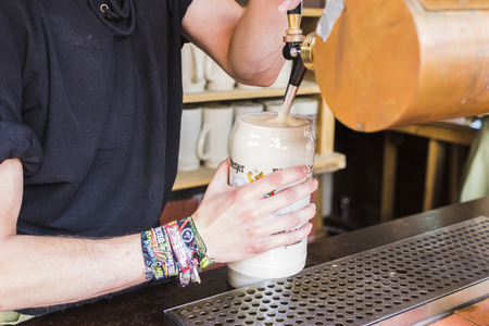 Medieval tournament with knights, performances, shows, food and drink typical of the area in Kaltenber, Germany.のeditorial素材