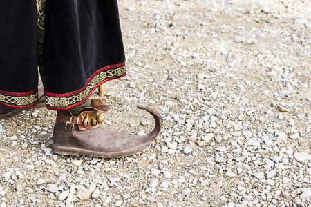 Medieval tournament with knights, performances, shows, food and drink typical of the area in Kaltenber, Germany.のeditorial素材