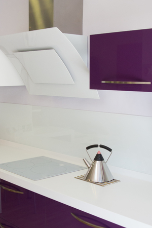 modern kitchen furniture and decorationの写真素材