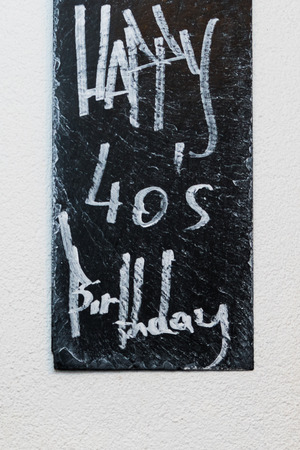 A Conceptual hand writing showing Celebrating 40 Years