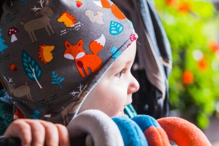 A Portrait of Beautiful smiling cute babyの写真素材