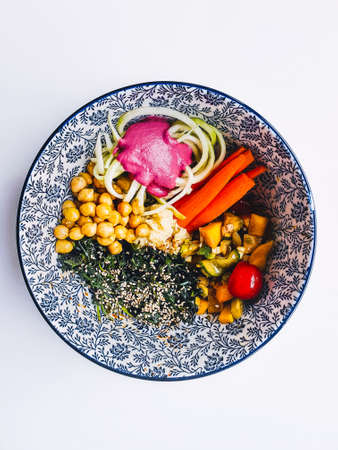 A poke bowl with chickpeas, Hawaiian cuisineの写真素材