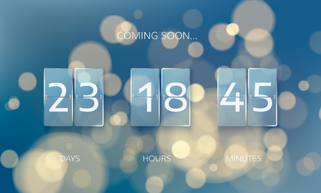 Announce countdown panel design. Count days, hours and minutes. Web banner countdown to New Year.のイラスト素材