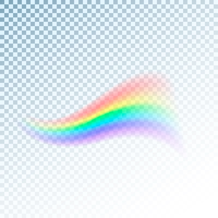 Rainbow icon. Abstract colorful spectrum of light. Vector illustration isolated on transparent background.のイラスト素材