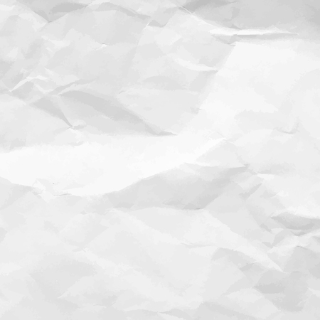 Crumpled Paper Texture. White empty leaf of crumpled paper. Torn surface of letter blank. Crumpled sheet of paper background for your design. Vector illustrationのイラスト素材