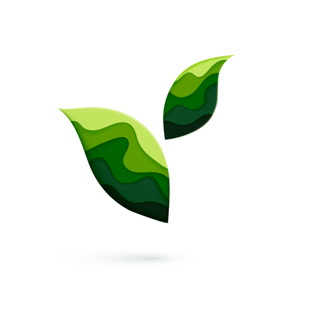 Ecosystem logo concept. Ecology and care about nature. Vector illustration のイラスト素材