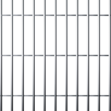 Silhouette of prison grid. Metallic cage isolated on white background. Vector illustration