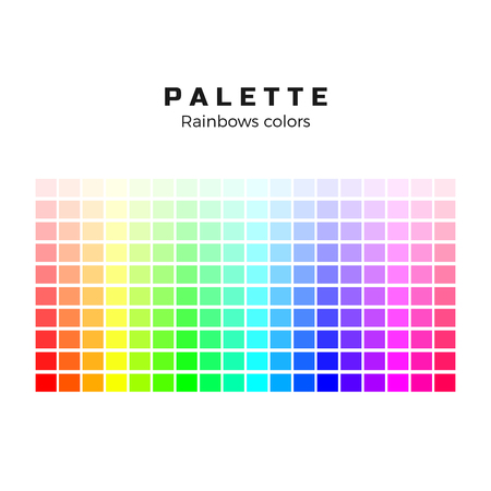 Discrete set of rainbow shades. Bright color spectrum. Vector illustrationのイラスト素材