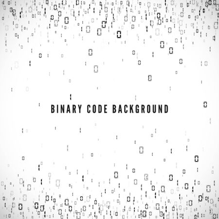 Binary code background. Digital data stream. Matrix. Vector illustrationのイラスト素材