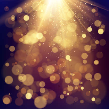 Effect of color bokeh circles. Festive background with defocused lights. Vectorのイラスト素材